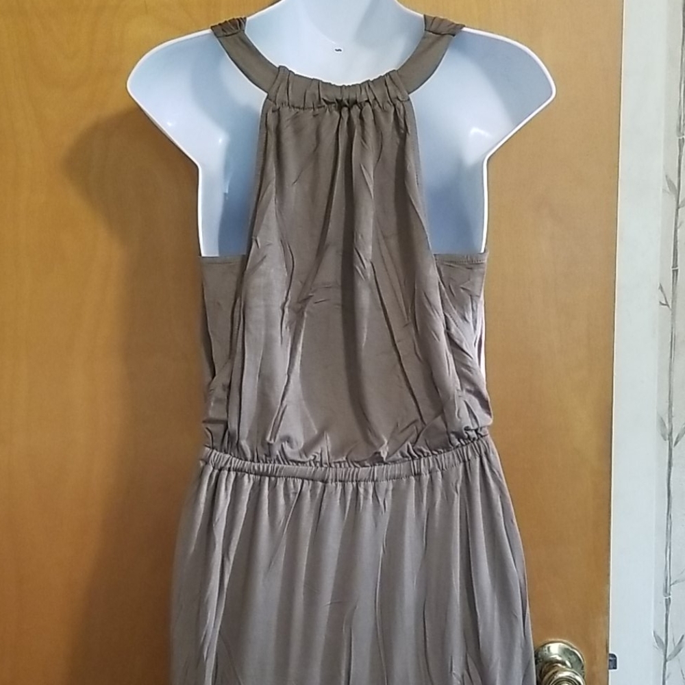 NWT Very J Olive Green Soft Jersey Maxi Dress S - Picture 8 of 10